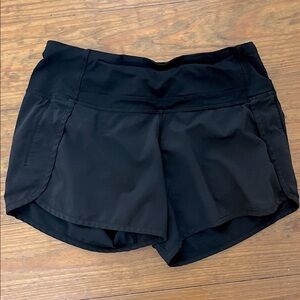 Black lululemon speed ups size 2 4inches long